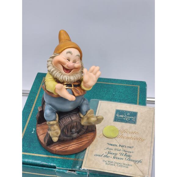 WDCC Happy Snow White Seven Dwarfs "Happy that's me!" Disney Retired COA Box - Picture 5 of 16